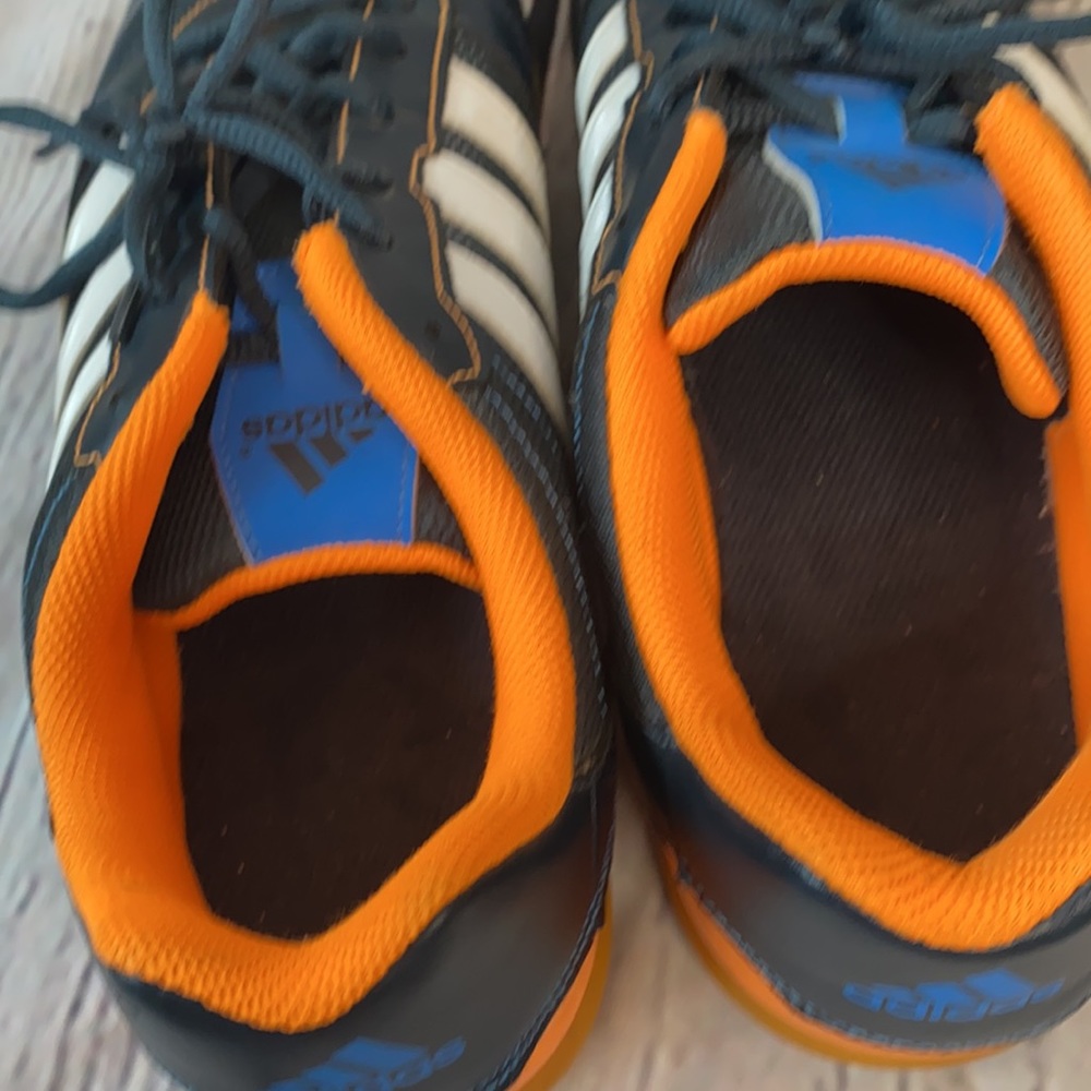 Adidas Super Sala Core Navy blue orange indoor soccer athletic sneakers 11 - Picture 9 of 9